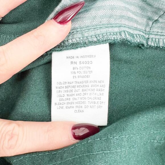 Gap Green Legging Jeans w Ankle Zipper Detail 30 - Picture 6 of 7